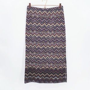 Margaret O'Leary Chevron Midi Skirt